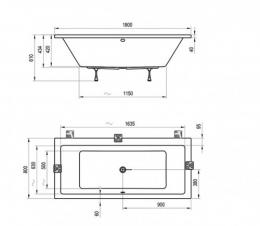 Ванна акриловая RAVAK FORMY 01 180х80 C881000000: 3