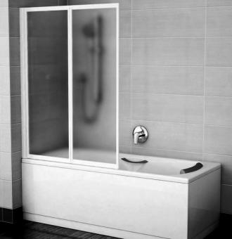 Штора для ванны RAVAK VS 2 105 проф. белый, стекло транспарент 796M0100Z1: 1