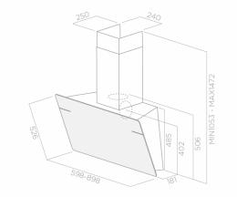 Вытяжка кухонная Elica LESSENZA WH/A/90: 3