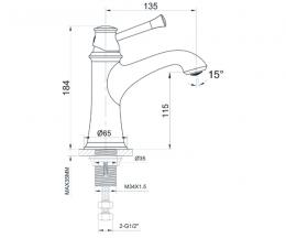 Смеситель для раковины IMPRESE PODZIMU LEDOVE ZMK01170101: 2