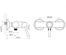 Смеситель для душа IMPRESE PODZIMU LEDOVE ZMK01170108: 2