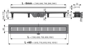 Водосточный желоб ALCA PLAST APZ10-750: 4
