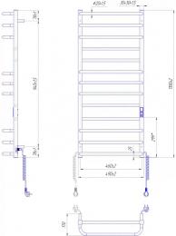 Полотенцесушитель электрический MARIO Премиум Люкс-I  1100х500/170 (2.2.1410.03.P): 2