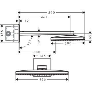 Верхний душ HANSGROHE RAINMAKER Select 460 24005400: 2