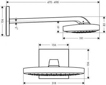 Верхний душ HANSGROHE Select Е 300 26468000: 2