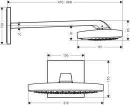 Верхний душ HANSGROHE Select Е 300 26468400: 4