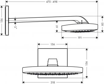 Верхний душ HANSGROHE Select Е 300 26468400: 4