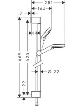 Душевой набор HANSGROHE Crometta Vario 26554400: 2