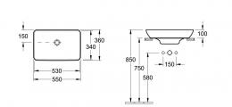 Умывальник VILLEROY&BOCH Venticello 55x36 см 41135501: 1