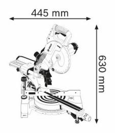 Пила торцовая Bosch GCM 800 SJ(0.601.B19.000): 2