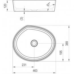 Умывальник RAVAK MOON 3 46.3х38.9 XJN01300004: 3