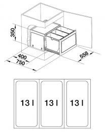 Система сортировки отходов BLANCO BOTTON Pro 60 Automatic 517470: 4
