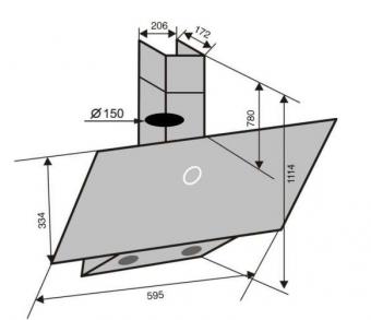 Вытяжка Ventolux MIRROR 60 BK (800) TC: 5