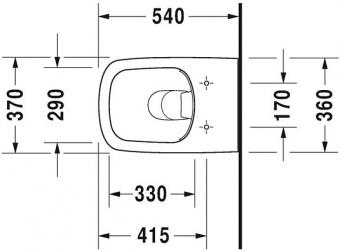 Унитаз подвесной безободковый DURAVIT DuraStyle с крышкой Soft close 45510900A1: 2