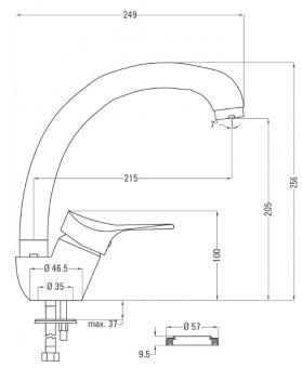 Смеситель для кухни DEANTE JOKO BOJ 066M: 2