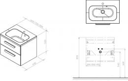 Тумба под умывальник RAVAK SD Chrome II 70х49 X000000920: 2