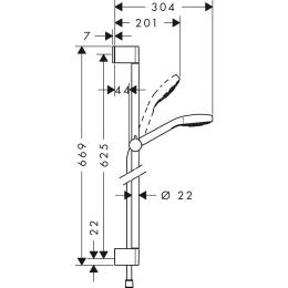 Душевой набор HANSGROHE CROMA SELECT E 26582400: 2