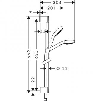 Душевой набор HANSGROHE CROMA SELECT E 26582400: 2