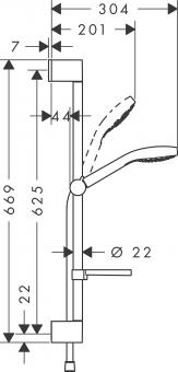 Душевой набор HANSGROHE CROMA SELECT E 26584400: 2