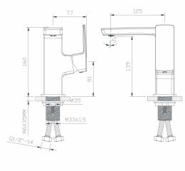 Смеситель для раковины IMPRESE GRAFIKY ZMK041807012: 2