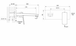 Смеситель для раковины IMPRESE GRAFIKY ZMK041807030: 2