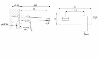 Смеситель для раковины IMPRESE GRAFIKY ZMK041807030: 2