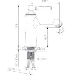 Смеситель для раковины IMPRESE HYDRANT ZMK031806010: 2