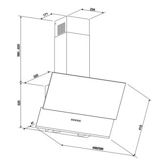 Вытяжка кухонная ELEYUS Della 700 50 BL: 3