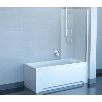 Штора для ванны RAVAK CVS1-80 L/R проф. бел. стекло transparent 7QL40100Z1: 1