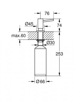 Дозатор жидкого мыла GROHE COSMOPOLITAN 40535DC0: 2