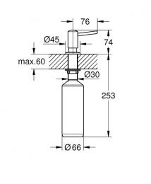 Дозатор жидкого мыла GROHE CONTEMPORARY 40536DC0: 2