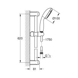 Душевой гарнитур GROHE New Tempesta 27598001: 2