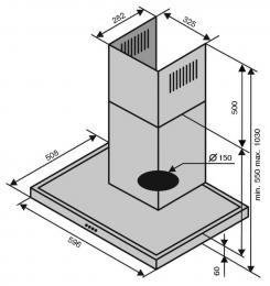 Вытяжка VENTOLUX ITALIA 60 BG (1200) TRC: 2