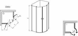 Душевая кабина RAVAK CSKK4-90 транспарент, белый 3Q170100Z1: 3