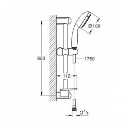 Душевой набор GROHE New Tempesta 100 27926001: 2