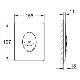 Накладная панель GROHE Skate Air альпин-белый 38505SH0: 3