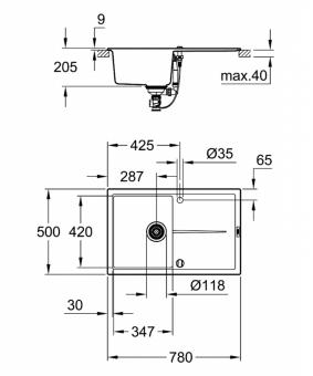 Мойка GROHE K400 31639AP0: 2