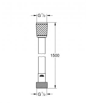 Душевой шланг 1250мм GROHE RELEXAFLEX 45971001: 2