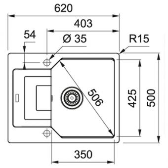 Мойка FRANKE UBG 611-62 сахара 114.0574.948: 2