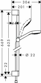 Душевой набор HANSGROHE CROMA SELECT E 26580400: 2