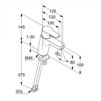 Смеситель для умывальника KLUDI PURE&EASY 370280565: 2