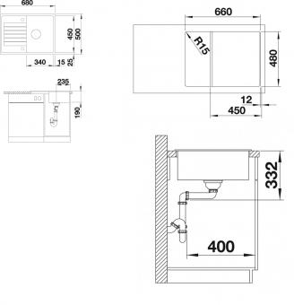 Мойка BLANCO ZIA 45S Compact антрацит 524721: 3