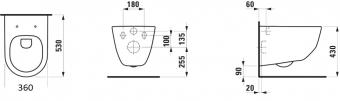 Унитаз подвесной LAUFEN Pro Rimless с сиденьем Slim Soft-Close H8669570000001: 3