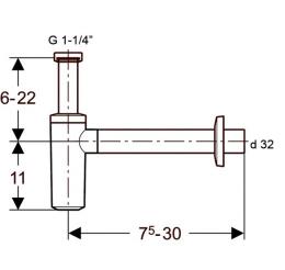 Сифон для умывальника GEBERIT 151.035.11.1: 2