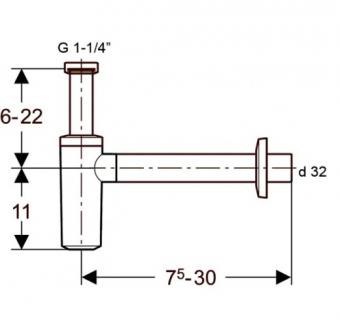 Сифон для умывальника GEBERIT 151.035.11.1: 2