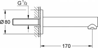 Излив для ванны GROHE CONCETTO 13280001: 2