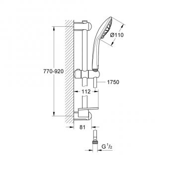 Душевой гарнитур GROHE Euphoria 110 Massage 27226AL1: 2