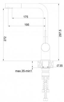 Смеситель для кухни Fabiano FKM 3112 SS Beige: 2