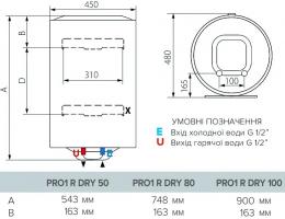 Водонагреватель ARISTON PRO1 R 50V 1,5K PL DRY: 5