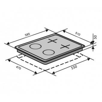 Варочная поверхность комбинированная Ventolux HG622 B9G CS (BK): 2